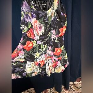 Express Black Floral Romper